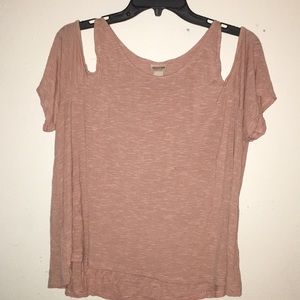 off the shoulder stripped shirt